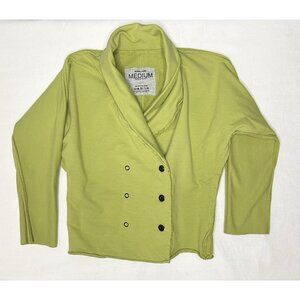 Kloo Booso Jacket Kids M 4T Green Shawl Collar Button Front Moto Style Sweater